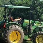 Relaxing in the tractor
